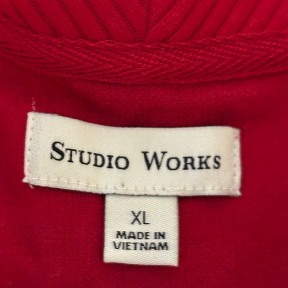 Studio Works Women's Red Buckle Sweatshirt - Picture 2 of 9